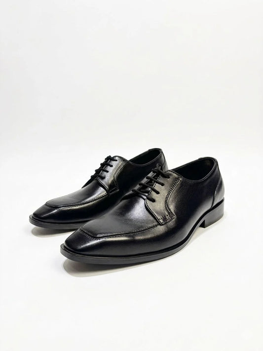 Men Black Leather Z Formal