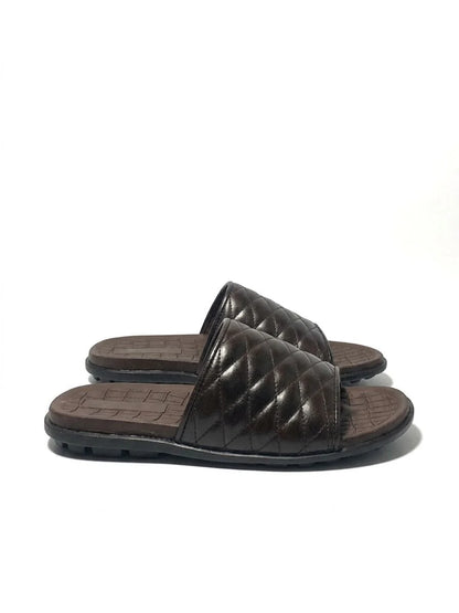 Brown Cross Brown Leather Chappal