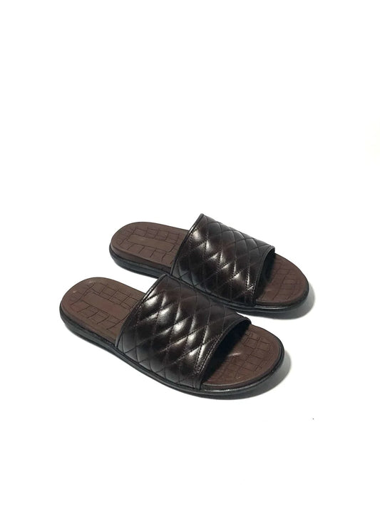 Brown Cross Brown Leather Chappal