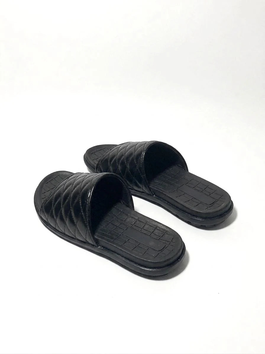 Leather Black Chappal