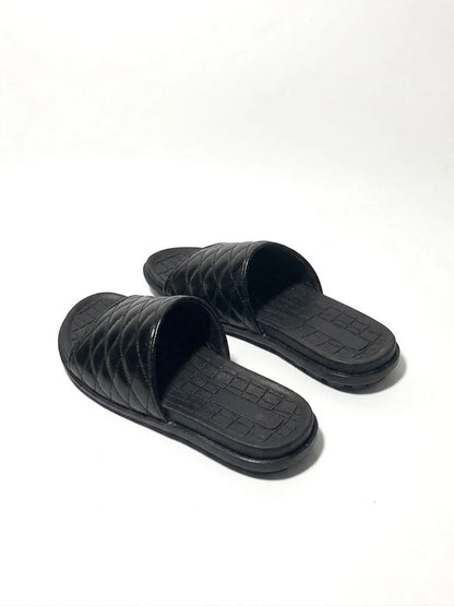 Leather Black Chappal