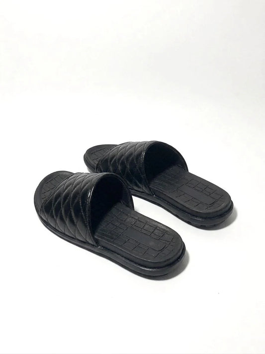 Leather Black Chappal