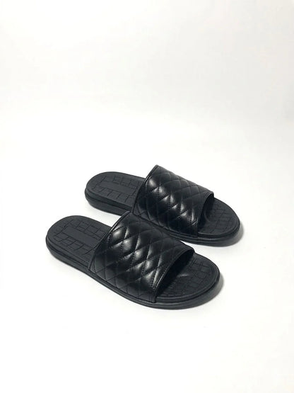 Leather Black Chappal