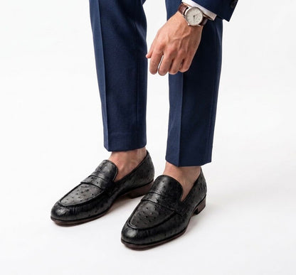 Textured  loafers: