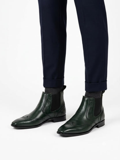 Classic Chelsea Wingtip Boots