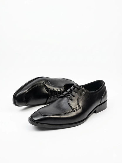 Men Black Leather Z Formal